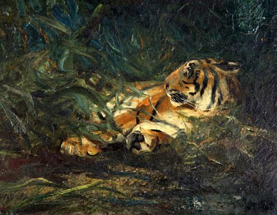 Cuthbert Edmund Swan (Irish, 1870-1931) Studies of lions and a tiger, 6.75 x 8.5in.
